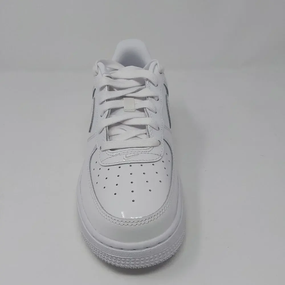 Nike Air Force 1 Low BG Triple White Patent Leather Kid's 4Y Women's 5.5